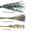 thumbnail image 2 of Preserved Fake Plant Dried Eucalyptus, Hanging Eucalyptus for Bathroom, Eucalyptus Bundle for Vase Filled, Dry Eucalyptus with Lavender Plants for Wedding Holiday Home Decoration, 2 of 5