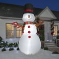 thumbnail image 2 of Gemmy Christmas Inflatable Animated Swiveling Snowman, 10 ft Tall, Multi, 2 of 4