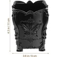 thumbnail image 6 of ABPETE Acrylic Butterfly Combs Holder,Vintage Carved Holder  Makeup Brushes, Pens & Cosmetics,Desk Storage for Home Office(Black), 6 of 9