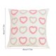 thumbnail image 3 of Funda decorativa para cojines – Cojín bordado de corazones de terciopelo | Acento escandinavo, círculos con penacho, poliéster de textura suave | Multicolor | 17,7x17,7 in, 3 of 6