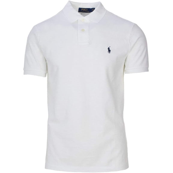 Polo Ralph Lauren Mens New Custom Slim Polo Shirt Medium White