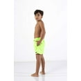 thumbnail image 4 of Printed, Solid & Fluorescent Colored Quick Dry Swim Shorts for Boys and Girls, Swim Trunks, Bathing Suits, Swimwear, Swim Shorts for Kids, Fluorescent Green, 11-12T, 4 of 11