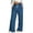 Navy, variant on Womens Boho Floral Print Sweatpants High Waisted Wide Leg Lounge Baggy Loose Athletic Joggers Pants Drawstring Comfy Flare Pants