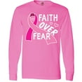 thumbnail image 3 of Inktastic Breast Cancer Awareness Faith over Fear Long Sleeve T-Shirt, 3 of 5
