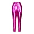 thumbnail image 4 of REALiKUN Faux Leather Pants for Women Sexy Mid Waist Faux Leather Leggings Stretch Leather Pleather Pants, 4 of 6