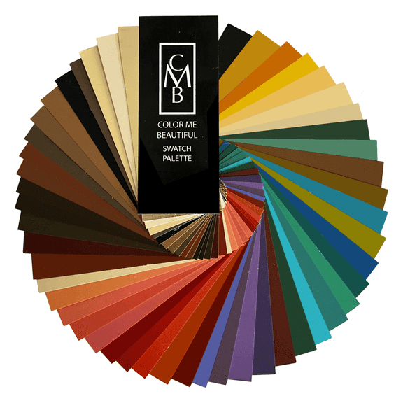 Color Me Beautiful Autumn Swatch Fan - Multicolor Guide for Makeup - 48 Custom Makeup Chips for Women