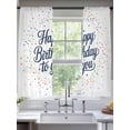 thumbnail image 2 of Happy Birthday to You Sheer Curtains 63 Inch Length 2 Panels Set, Semi Transparent Voile Rod Pocket Curtains for Living Dining Room Bedroom Drapes Polka Dots Colorful, 2 of 6