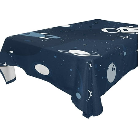 SKYSONIC Cute Print Tablecloth Waterproof Washable Polyester Square Table Cover Durable Tablecloth for Kitchen Dining Table Party Decor (60 X 108 Inch)