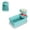 Cyan, variant on 2-Compartment Silicone Seasoning Box With Lid, Portable Leak-Proof Dipping Sauce Container, Food-Grade Sealed Condiment Organizer for Travel Picnic(Pink)