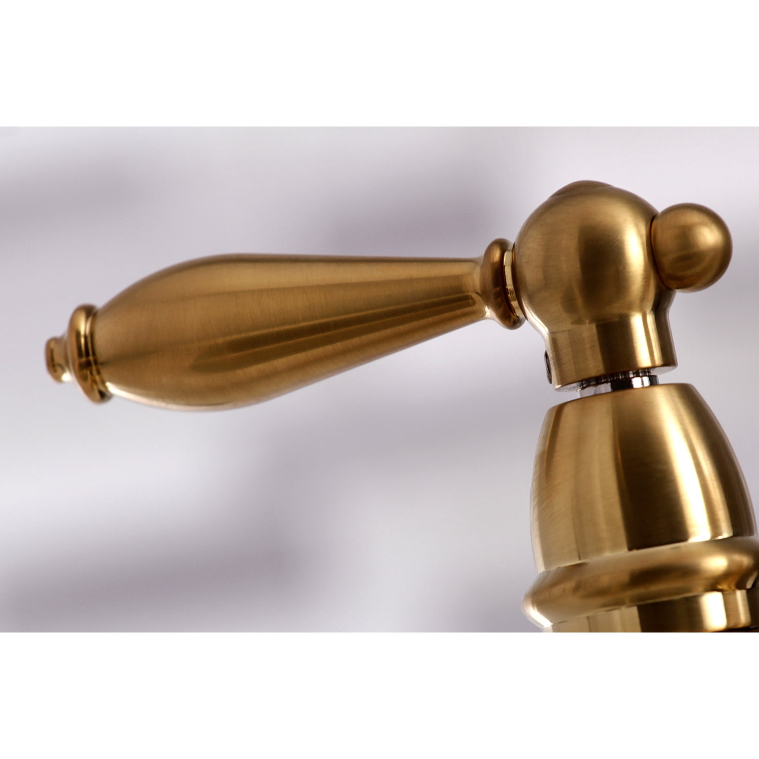 Kingston Brass KS3277ALBS Kitchen Faucet with Side Sprayer, Brushed Brass
