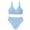 00#Light Blue685, variant on Girls Swimsuits Swimwear Beach Bikinis with Removable Bra Cups, 2-Piece, Sizes 5-14