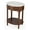 Brown, variant on Beaumont Lane Mid-Century Marble and Wood 1 Drawer Nightstand in Natural