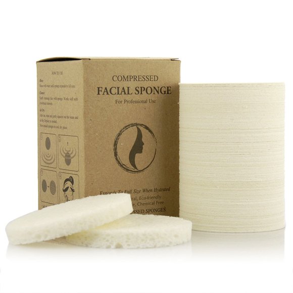 Esponjas faciales - APPEARUS Esponja facial de celulosa natural comprimida | Fabricado en Estados Unidos | Esponjas de spa profesionales para limpieza facial, masaje, mascarilla exfoliante de poros, e