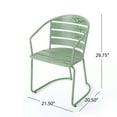 thumbnail image 4 of Monica Outdoor 3 Piece Iron Bistro Set, Crackle Green, 4 of 7