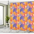 thumbnail image 4 of Ambesonne Abstract Shower Curtain, Zigzags Retro Memphis Art, 69"Wx70"L, Dark Orange and Blue Violet, 4 of 4