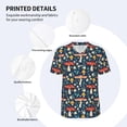 thumbnail image 5 of Fotbe Colorful Mushrooms Baseball Jersey Shirt for Men and Women, Casual Short Sleeves Button Down T-Shirt-Small, 5 of 9