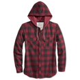 thumbnail image 2 of Univibe Sudadera con capucha a cuadros para hombre, rojo, mediano Univibe Sudadera, 2 of 2