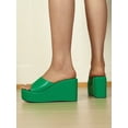 thumbnail image 5 of Women‘s Wedge Heel Platform Sandals Spring Summer New Arrival  Round Toe Anti Slip Waterproof Slipper  For Large Size, 5 of 7