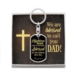 thumbnail image 2 of Father's Day Blessed To Call You Dad Message Card Dog Tag Keychain Stainless Steel or 18k Gold, 2 of 7