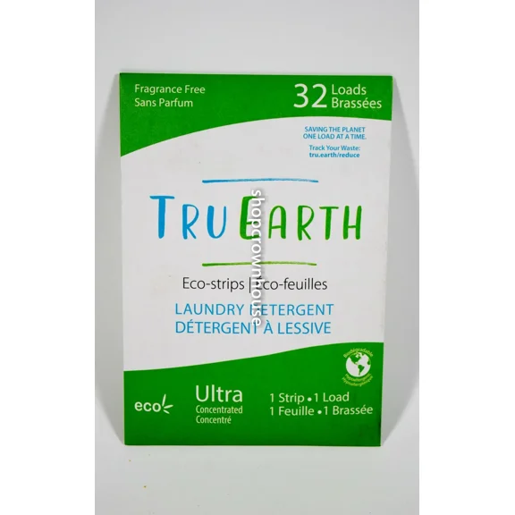 Tru Earth Eco-Strips Concentrated Laundry Detergent Fragrance Free = 32 Loads