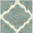 thumbnail image 6 of SAFAVIEH Daley Geometric Plush Shag Runner Rug, Seafoam/Ivory, 2'3" x 8', 6 of 9
