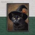 thumbnail image 1 of Retrato de fantasía Victoriano de cuervo, Murciélago y gato, arte de pared, impresión en lienzo, estética gótica Witchy, póster, decoración del hogar, sin marco, 1 of 4