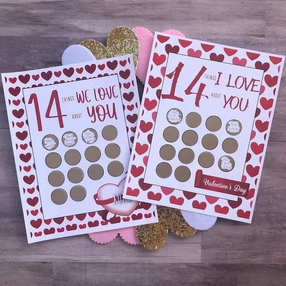 Wovilon Valentine Scratch Off Print Valentine’s Day Scratch-Off 14 Things To With Options