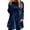 Blue, variant on Women's Velvet Tunic Top Long Sleeve Crew Neck with Pockets Loose Fit Casual Pullover