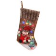 thumbnail image 2 of Medias navideñas, calcetines navideños, bolsas de regalo, calcetines navideños suaves, soportes de regalo, sacos colgantes navideños para hogares, Estilo muñeco de nieve, 2 of 10