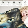 thumbnail image 3 of Dreamcatcher Wolf Blanket, Wolf Throw Blanket Wolf Blankets for Women, Men and Kids Adults Gifts, Super Soft Plush Lightweight Wolf Blanket Throw for Bed Sofa Couch Bedroom, 3 of 6