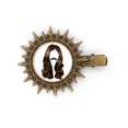 thumbnail image 1 of Femme Barbe Cheveux Ondulés Art Déco Mode Épingle à Cheveux Lunettes de Soleil Rétro Métal Clips Épingle, 1 of 3