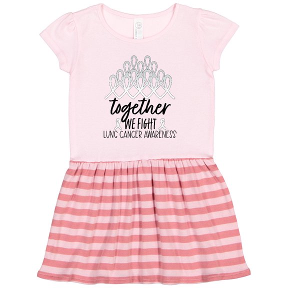 Inktastic Together, We Fight Lung Cancer Awareness Gift Toddler Girl Dress
