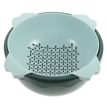 

1Pc Double-layer Drain Basket Kitchen Fruit Vegetable Drying Basket Storage Basket