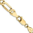 thumbnail image 2 of Diamond2Deal 10K Yellow Gold 5.25mm Flat Figaro Chain Necklace for Men 24", 2 of 6