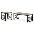 thumbnail image 2 of Furniture of America Dexter Wood Top and Metal Gray 2-Piece Coffee Table Set, 2 of 11