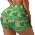 thumbnail image 2 of Kdxio Crocodile And Bush Print Workout Shorts for Women Seamless Soft Smooth Gym Yoga Scrunch Active Shorts, 2 of 5