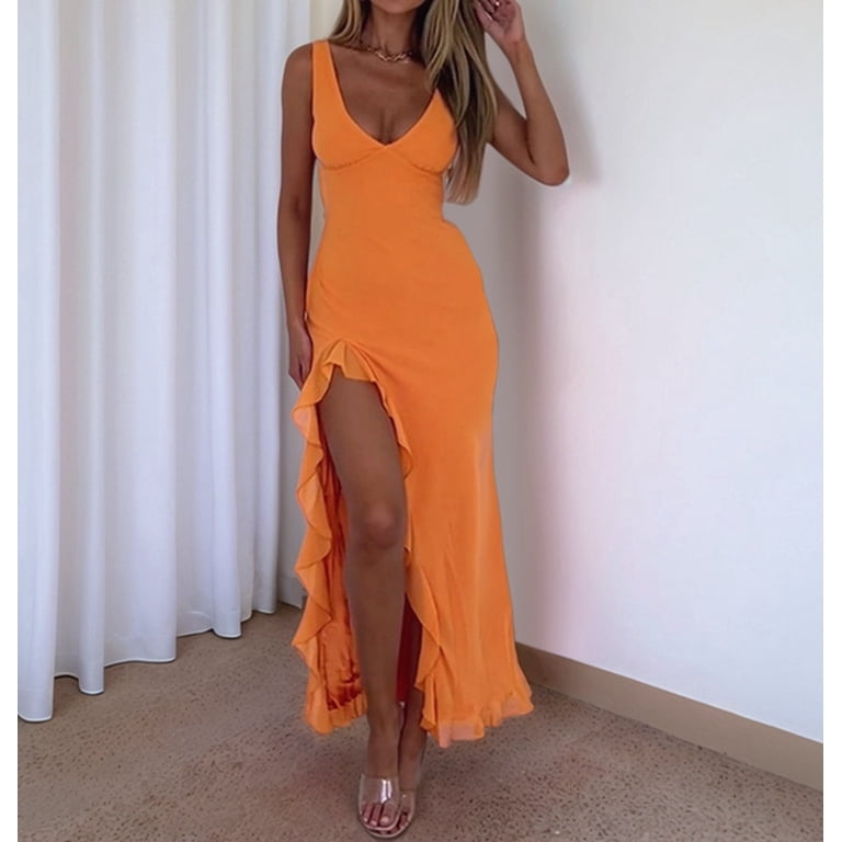 mesh ruffle hem maxi dress Buy Jolie Moi Yellow Long Sleeve Ruffle Hem Mesh Maxi Dress from Next USA