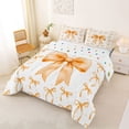 thumbnail image 2 of Erosebridal Orange Bowknot Kids Full Size Comforter Sets, Cartoon Bow-tie Bedding Sets, 3pcs, 2 of 6