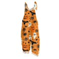 thumbnail image 4 of One Piece Casual Halloween Jumpsuits for Women Halloween Bat Pumpkin Ghost Cute Print Women's Jumpsuits Rompers Overalls Fashion Fall Clothes, Festival Party Outfits, Orange XL, 4 of 7
