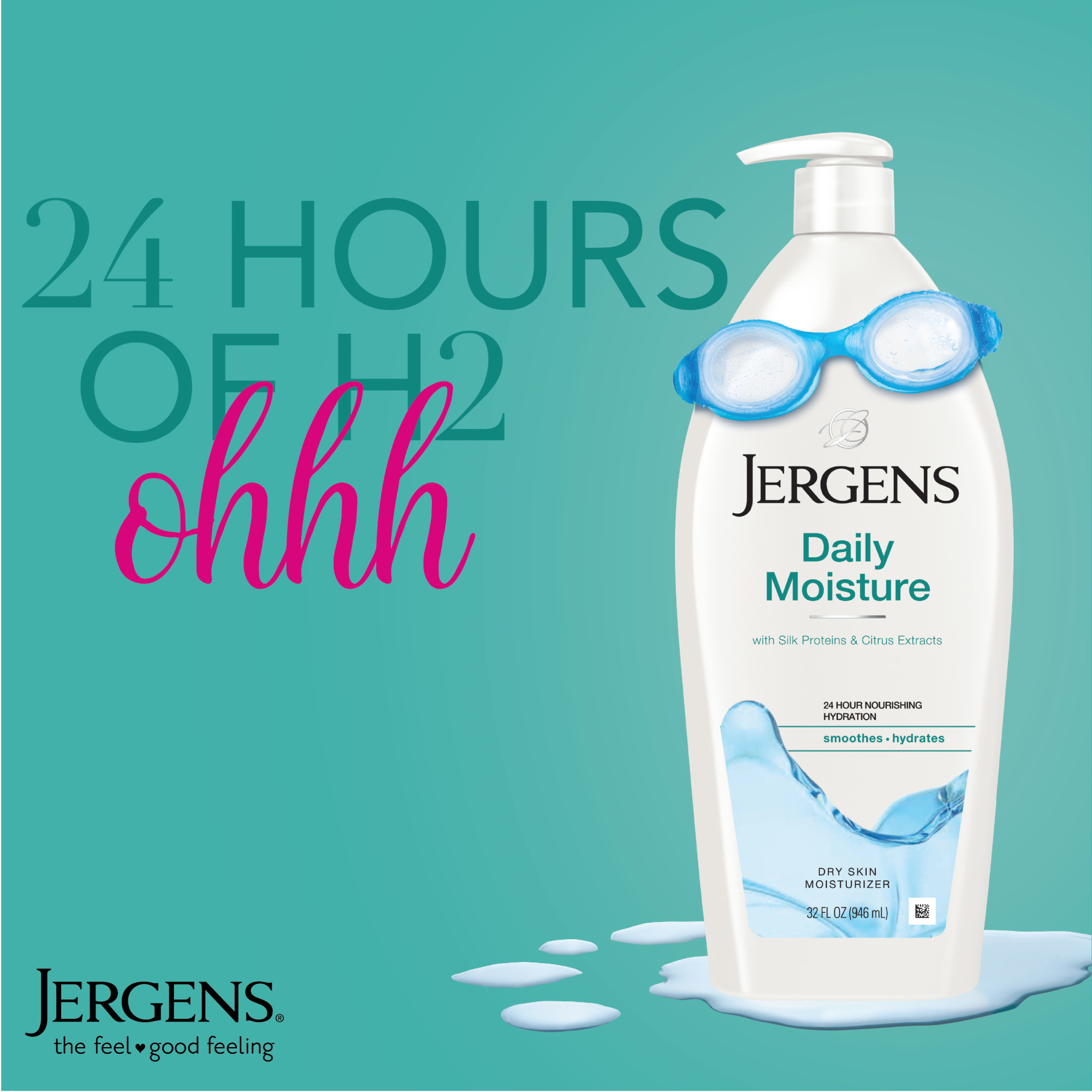 Jergens Daily Moisture Dry Skin Moisturizing Body Lotion, 32 fl oz - image 5 of 17