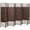 Brown, variant on 8-Panel Folding Privacy Screen, Brown Diamond Woven Paper Fiber Room Divider with Pine Wood Frame, No Assembly Required for Home & Office