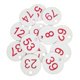 thumbnail image 1 of 100Pieces Plastic Single Side Tags Number Tags with Keyring Lightweight Information Index for Key Tags Office Index Supp Red, 1 of 5