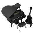 thumbnail image 2 of 1 Juego de modelos de Piano y guitarra en miniatura, accesorios para casa de muñecas, colección de juguetes para niños, detalle realista, modelo Musical de casa de muñecas, 2 of 8