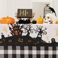 thumbnail image 6 of Halloween Tablecloth, Castle Ghost Decorative Rectangle Table Cloth, Holiday Fabric Table Cover for Party Picnic Dinner Decor, Black 60 x 102 Inch, 6 of 6