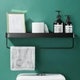 thumbnail image 2 of Corner Shower Caddy  Shower Rack Black Bathroom Shelves No Drilling Shower Caddy Stainless Steel Wall Mounted Self Adhesive for bathroom kitchen-B60cm, 2 of 7