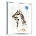 thumbnail image 3 of Designart 'Portrait of A Child and Giraffe' Farmhouse Framed Canvas Wall Art Print, 3 of 5