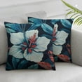 thumbnail image 3 of Creowell Throw Pillow Covers Flowers Red Blue Green Pattern Print Cushion Cover Soft Pillow Cases for Home Sofa Bed Chair Car Office Decorative,Set of 2  White, 3 of 7