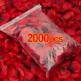 thumbnail image 2 of 100-2000 piezas de pétalos de rosa artificiales de colores rojos, blancos y dorados para decoración romántica de bodas y fiestas, 2 of 5