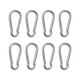 thumbnail image 1 of Paquete de 8 mosquetones pequeños – Mosquetón de acero inoxidable con resorte para comederos de pájaros o correas y arneses para perros, llavero de enlace rápido (M5, 50 mm, capacidad de 180 lb), 1 of 5