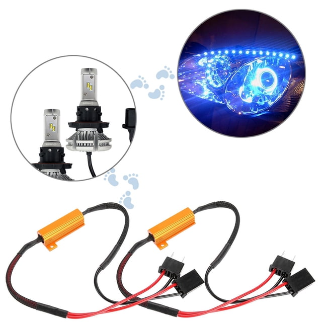 2Pcs Voiture LED Décodeurs Sans Flash, Installation Facile avec une Résistance Élevée pour H7 Phare